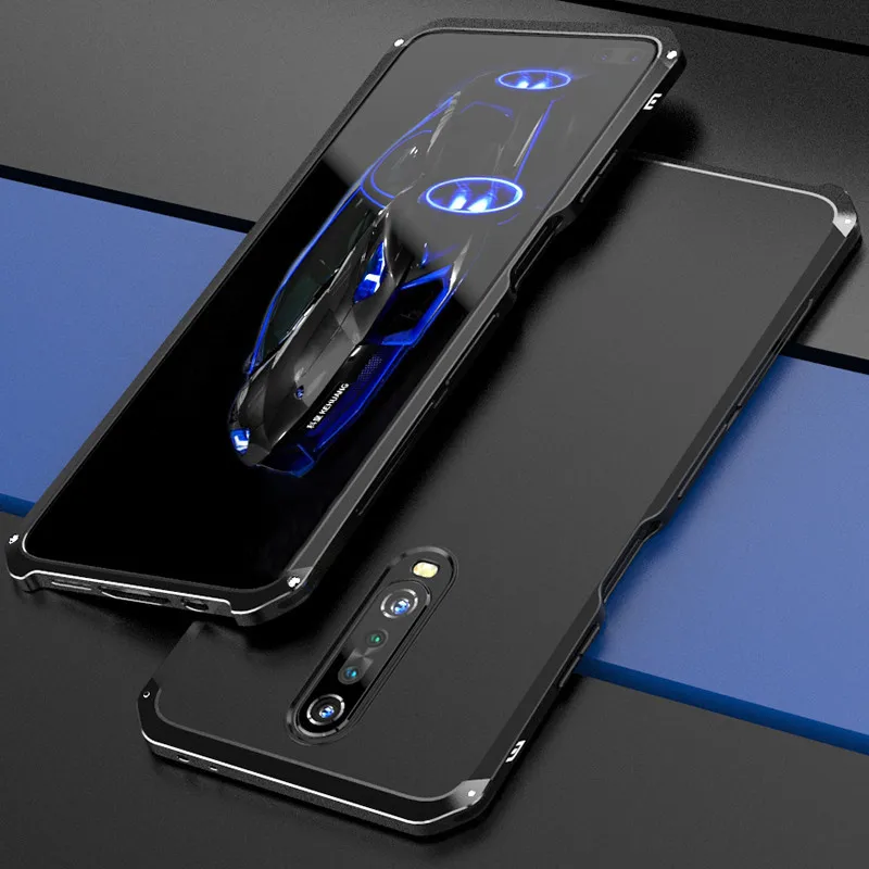 Чехол для Xiaomi Redmi K30 металлический роскошный армированный алюминиевый +