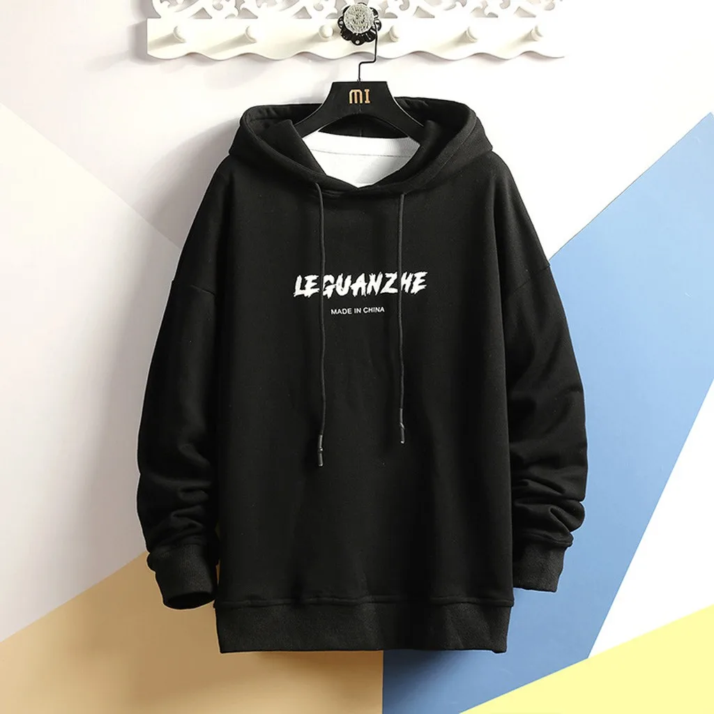 

Thickened Men's Hoodie Men Casual Autumn&Winter Solid Color Hoodies Long Sleeve Sweatshirt Autumn And Winter Outwear Coat *