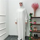 Мусульманское женское платье, однотонный хлопковый головной убор с рукавом летучая мышь, халат, кардиган, длинный сарафан с длинным рукавом