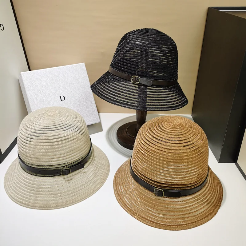 

Шляпа от солнца, из полиуретана, с ремнем, декоративная, лето Женская классика, дышащая шляпа от солнца