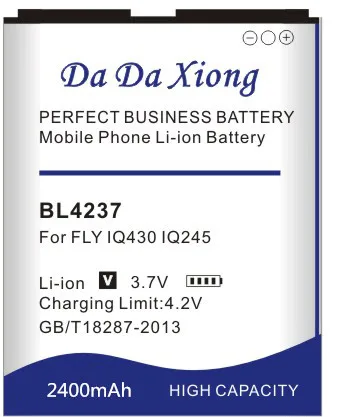 Аккумулятор Da Xiong 2400 мАч BL4237 для FLY IQ245 IQ246 IQ430 Wiko OZZY / Explay N1 аккумулятор телефона|battery