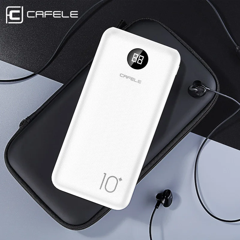 Cafele usb type C внешний аккумулятор 10000 мАч Внешний аккумулятор портативное зарядное устройство для iPhone xiaomi samsung 10000 мАч повербанк