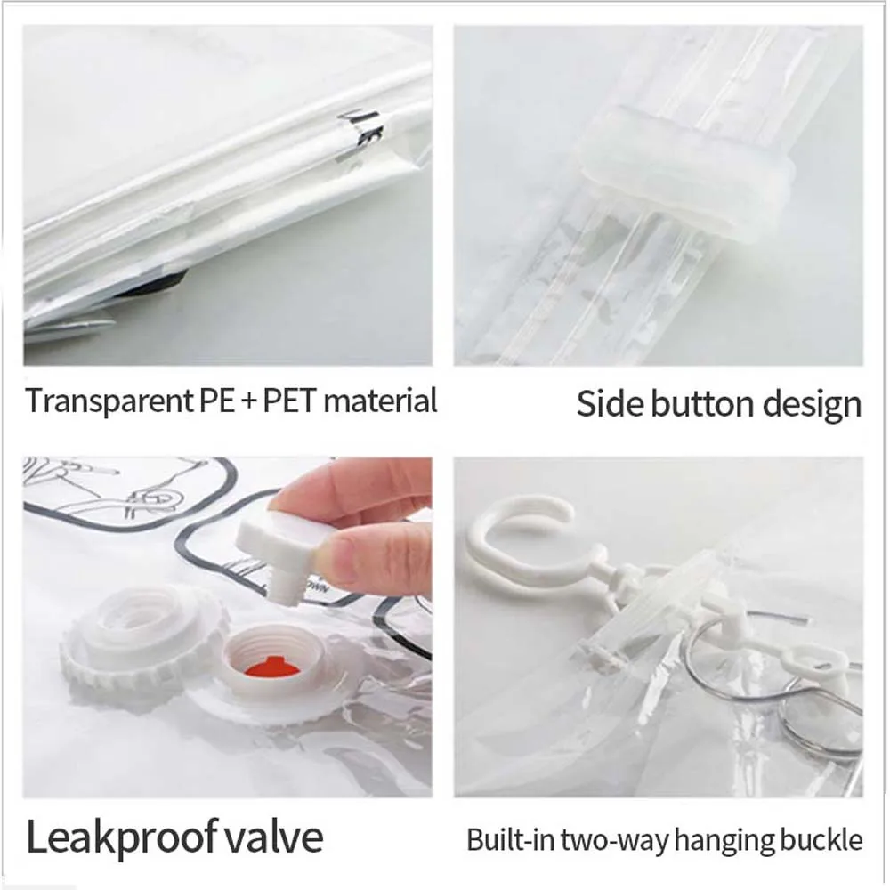 Подвесные вакуумные пакеты для одежды прозрачная герметичная компрессионная