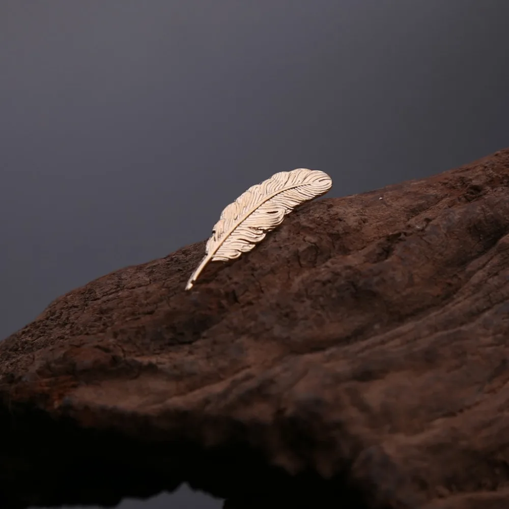 Женские и мужские вечерние броши в виде золотых перьев 1 шт.|Броши| |