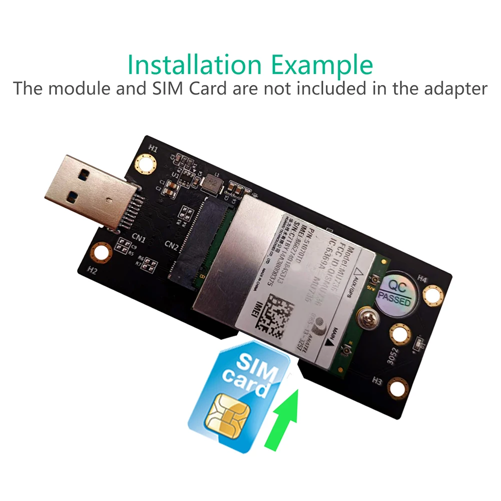 NGFF M.2 Key B to USB 3.0 Adapter Expansion Card with SIM 8pin Slot for WWAN/LTE 3G/4G/5G Module Support 3042/3052 SSD | Компьютеры и