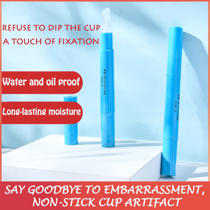 

Anti-stick Cup Lip Glaze Raincoat Translucent Lipstick Fixing Gel Lip Fixing Cosmetics Long-lasting Waterproof