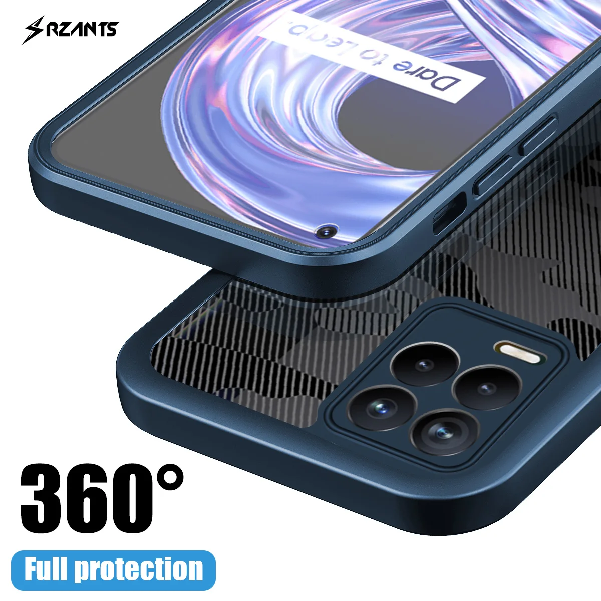 For OPPO Realme 8 Realme 8 Pro Case [360 Camouflage Bettle] Full Protection Cover Soft Transparent Shockproof Phone Casing