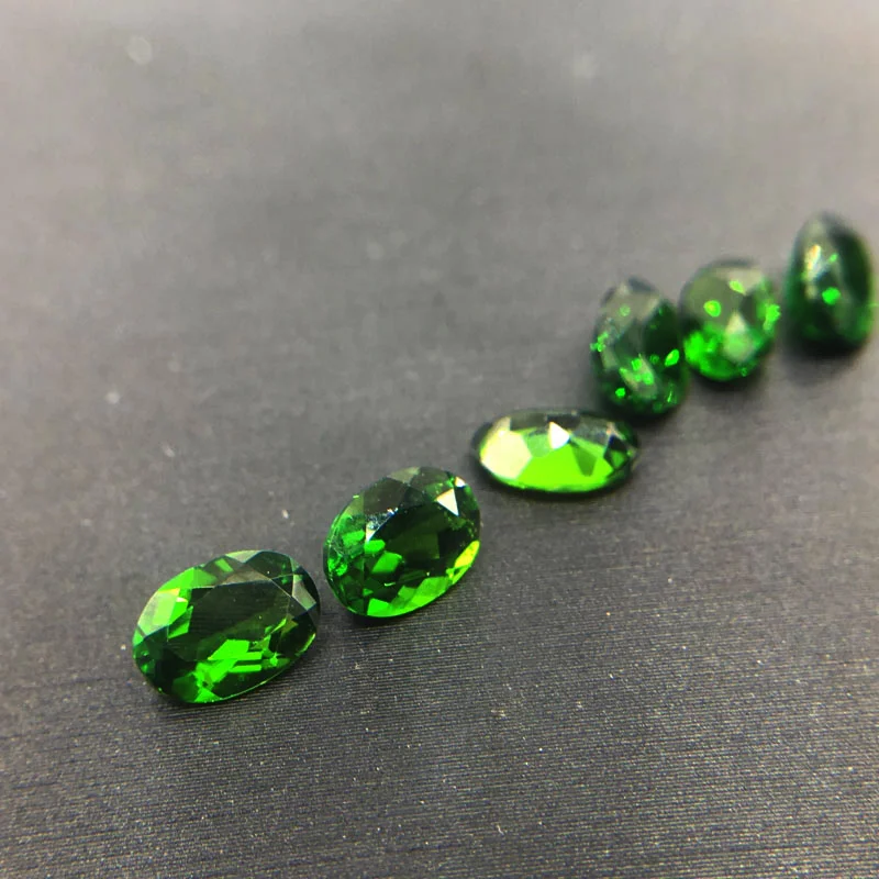 Натуральный хром CSJ диопсид незакрепленный драгоценный камень овальной огранки