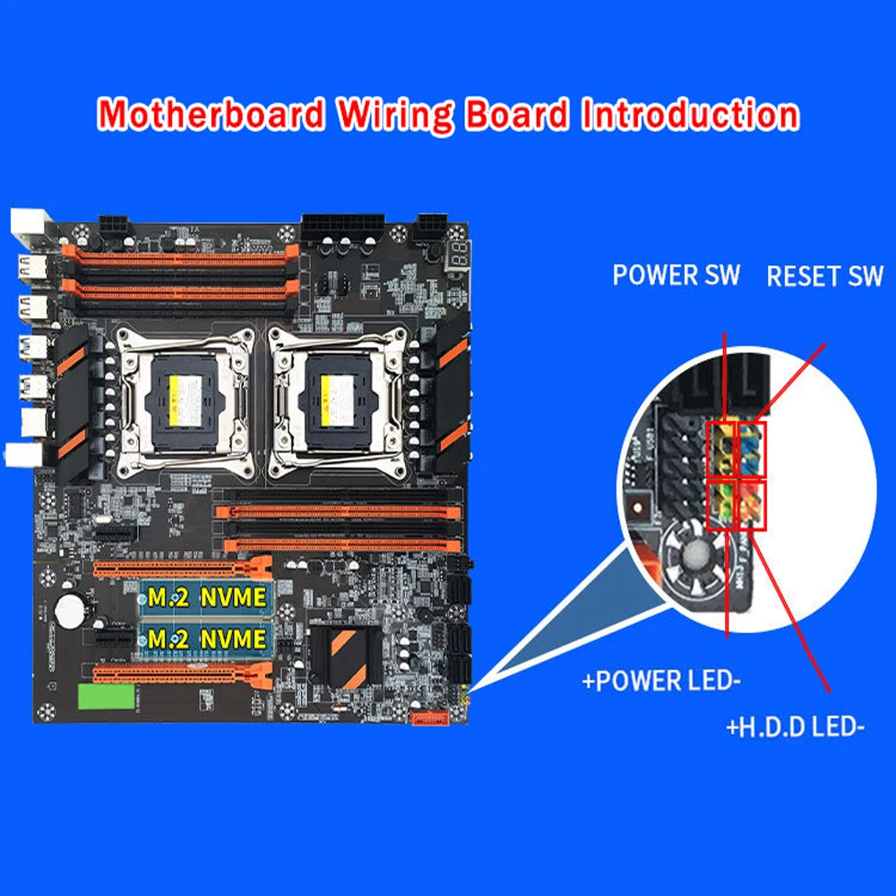X99 CPU материнская плата Dual Xeon LGA 2011 V3 8 DIMM DDR4 2666/2400 МГц Ext ATX четырехканальная