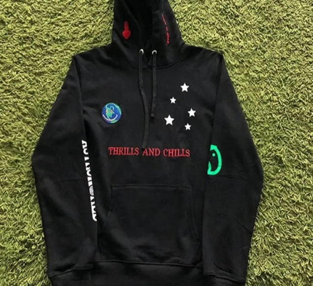 Новинка 2019 толстовка с капюшоном ASTROWORLD SCATTERDE из хлопка 100% 1:1 изображением Трэвиса