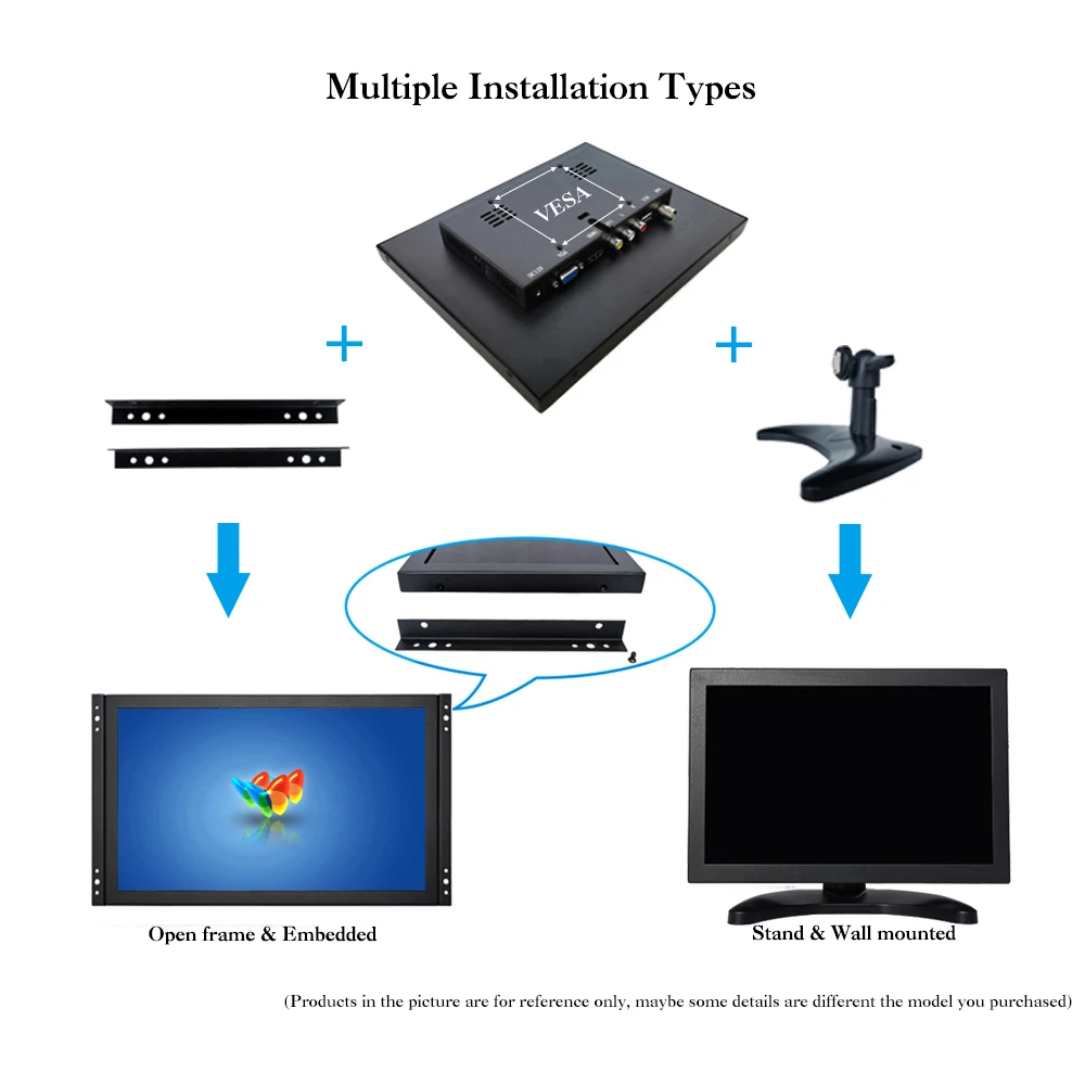 ZK116TC-253/11," 12" дюймов 1920x1080p широкоформатный HDMI USB VGA встроенный открытая рамка резистивный сенсорный ЖК-экран монитор