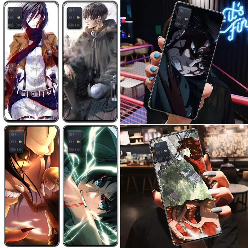 

Attack On Titan Armin Arlert Levi Eren Jager Mikasa Ackerman Phone Case For Samsung Galaxy A51 A71 5G 4G A31 A21 Carcasa Cases