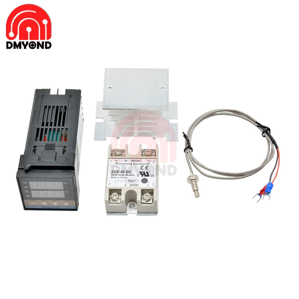 Цифровой регулятор температуры Rex C100 Ssr ПИД-регулятор термостат + 40A SSR реле K