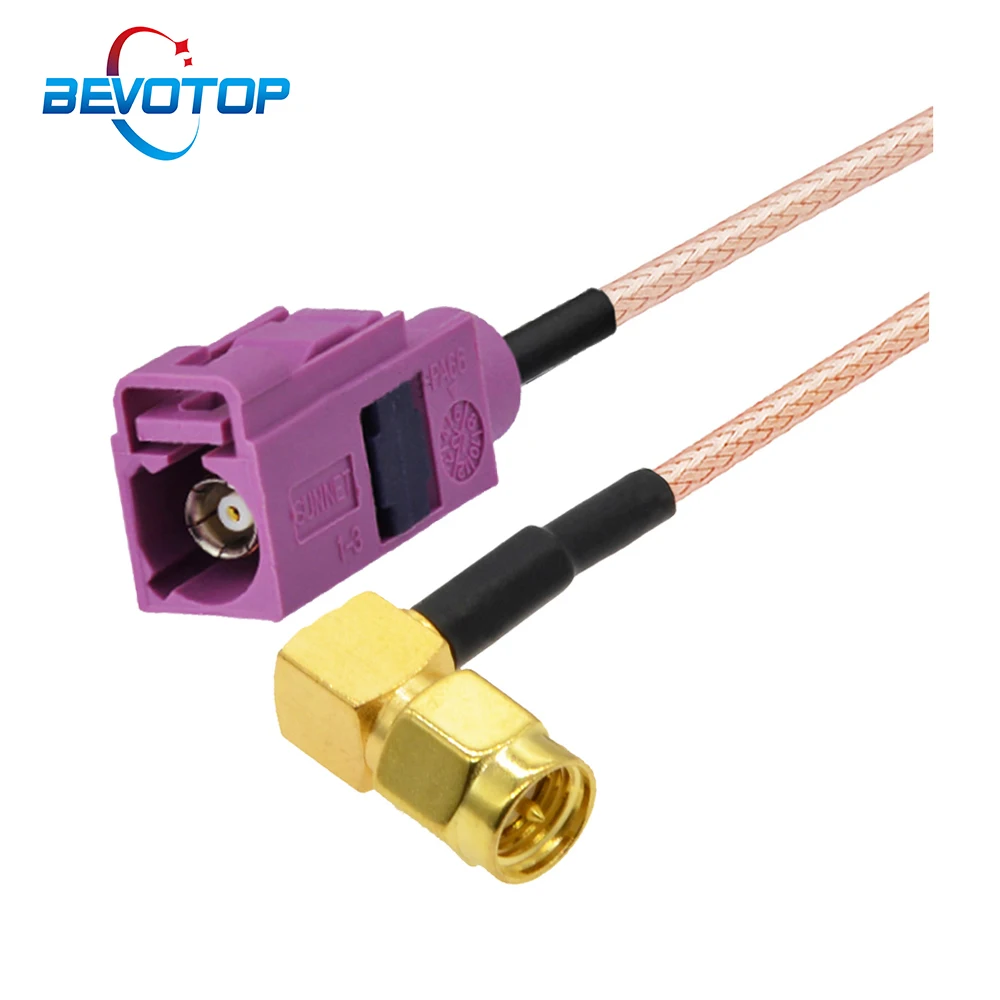 

Удлинительный кабель BEVOTOP Fakra H с гнездом на гнездо SMA с прямым углом, антенный адаптер, отрезок для радиоуправляемого парковочного отопления