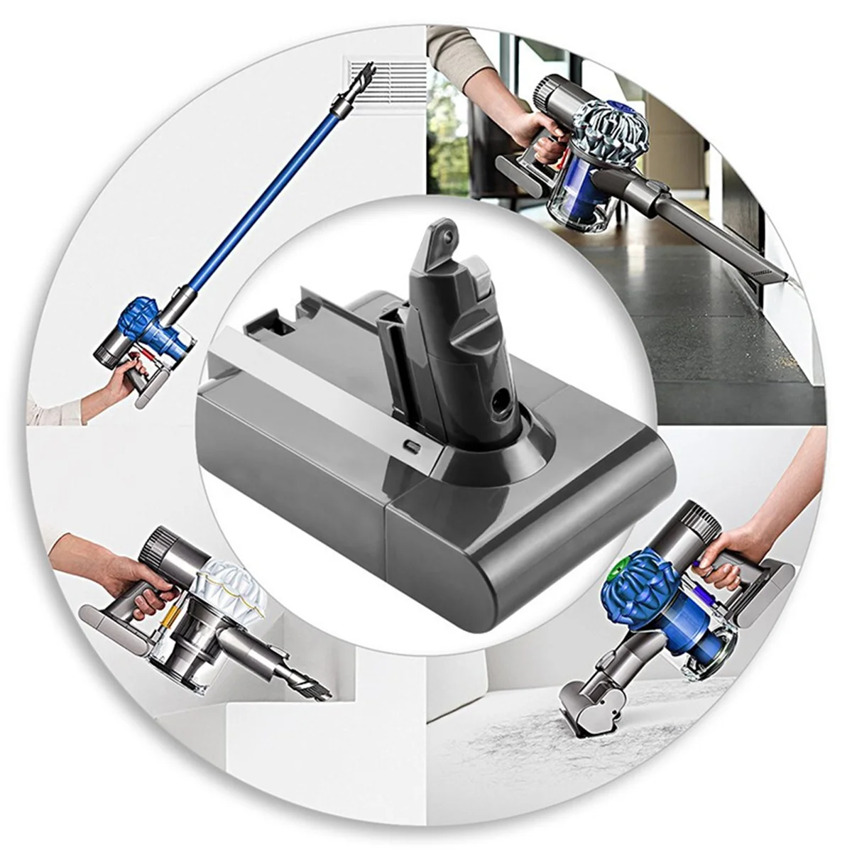 

5.0ah Is Suitable For Dyson V6 Vacuum Cleaner Rechargeable Lithium Battery DC59 61 62 72 74 SV03 04 05 06 07 09 And Other Models