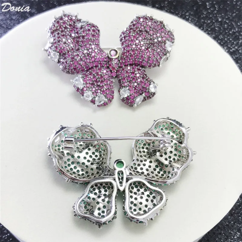 

Donia Jewelry Fashion new luxury butterfly brooch copper micro-inlaid AAA zircon brooch ladies coat pin high-end gifts