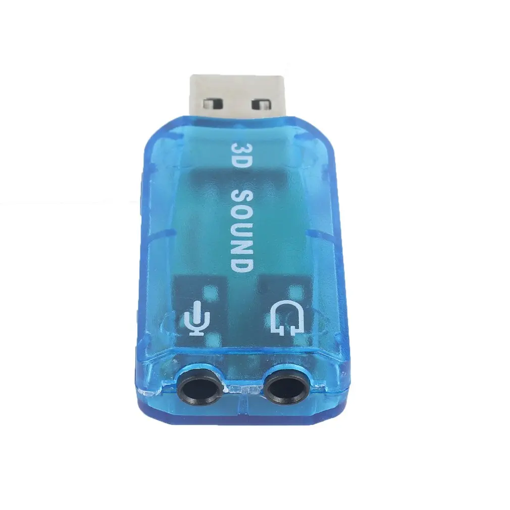 

Portable Compact 3D Audio Card USB 1.1 Mic / Speaker Adapter 7.1 CH Surround Sound for PC Computer Laptop