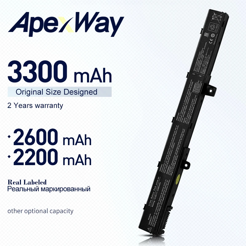 

ApexWay 14.8V Laptop Battery For Asus X551M X551C X551 X451 X451C X451CA X551CA A41N1308 A31N1319 0B110-00250100 3300mAh 4 Cell