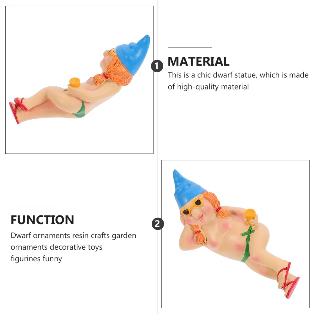 

1Pc Dwarf Shaped Garden Adornment Creative Funny Outdoor Ornament Resin Craft