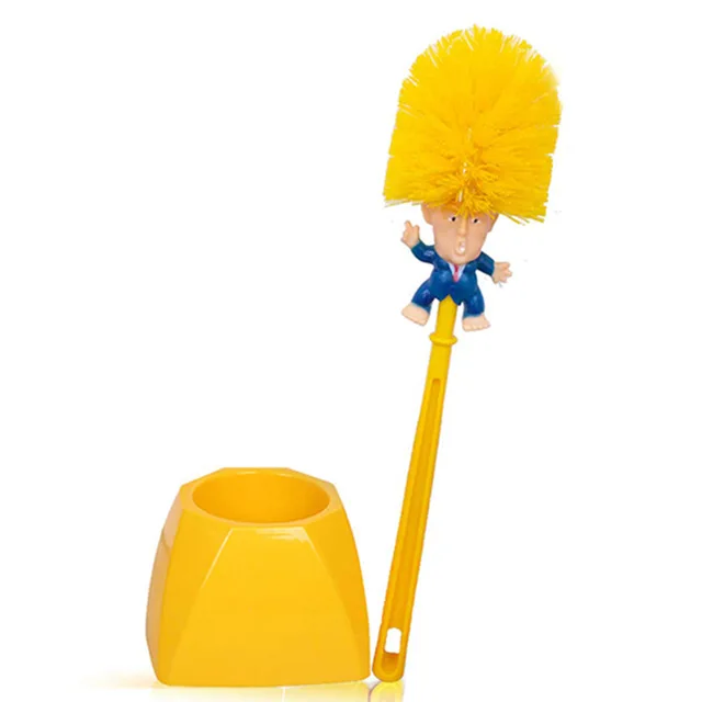 Brush B With Base Творческий Дональд Трамп туалетной щетки сделать туалетную бумагу для Great Again» веселый смешной подарок идеальный президентский ершик - Цвет: Brush B With Base