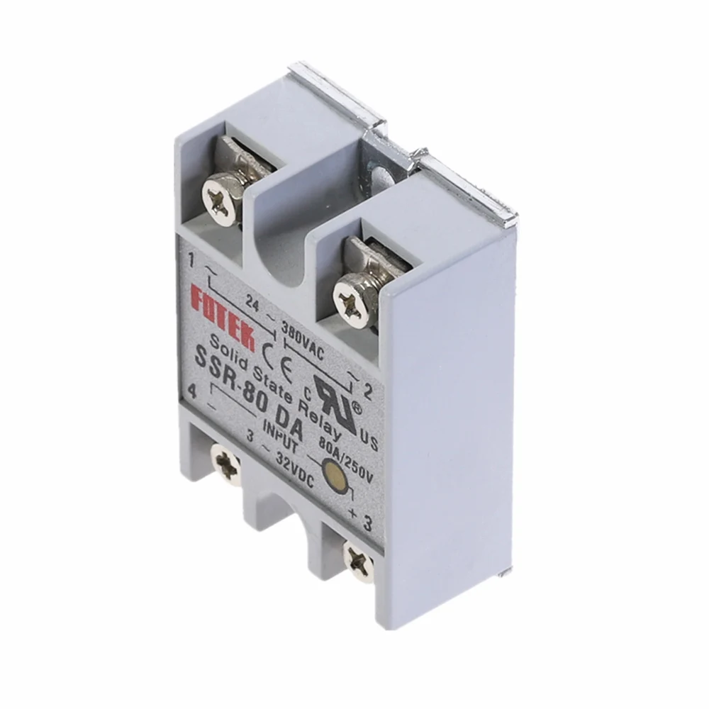 Твердотельное реле SSR-80DA 80A фактически 3-32V DC TO 24-380V AC SSR 80DA твердотельный регулятор
