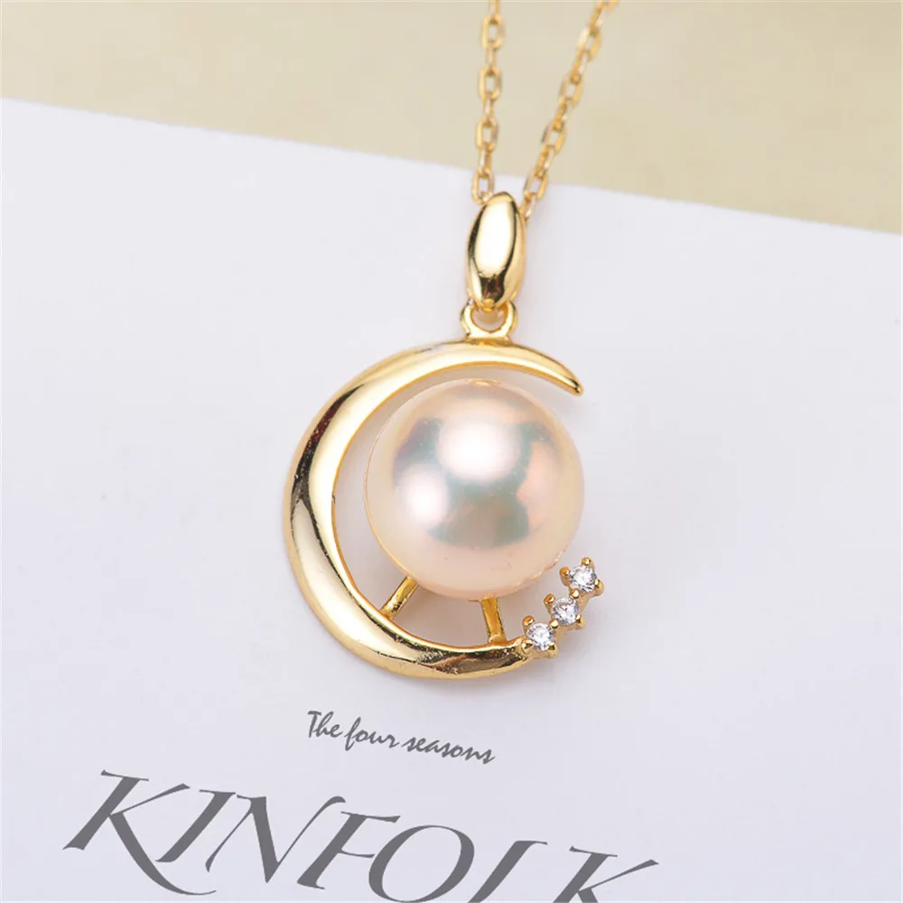 

1PCS S925 Sterling Silver Pearl Tray Charm Connector Bail Pendant Clasp DIY Necklace Jewelry Making Accessories