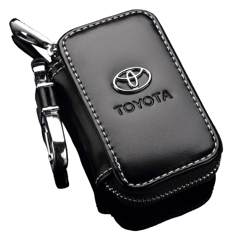 Кожаный чехол для автомобильных ключей многофункциональный Toyota Corolla Yaris Rav4 Avensis