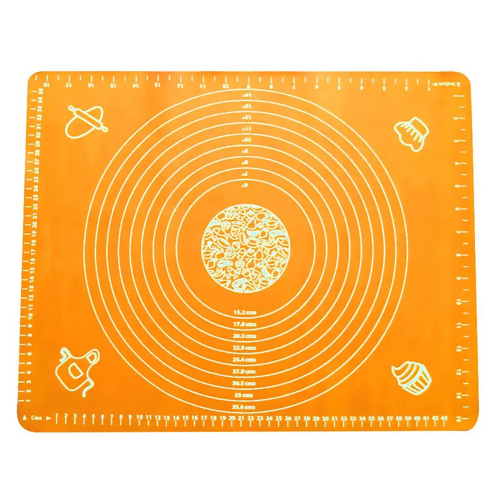 50x40cm Ex-Большой силиконовый коврик для выпечки для пиццы, тесто для приготовления теста, кухонные гаджеты, инструменты для приготовления пищи, посуда для выпечки, аксессуары для замеса, Лот - Цвет: 50x40cm