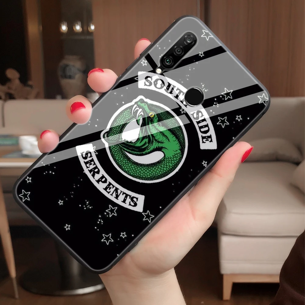 Мягкий чехол Lavaza Riverdale TV с закаленным стеклом в виде змеи для Huawei Honor 8x9 Mate 20 P10 P20 P30