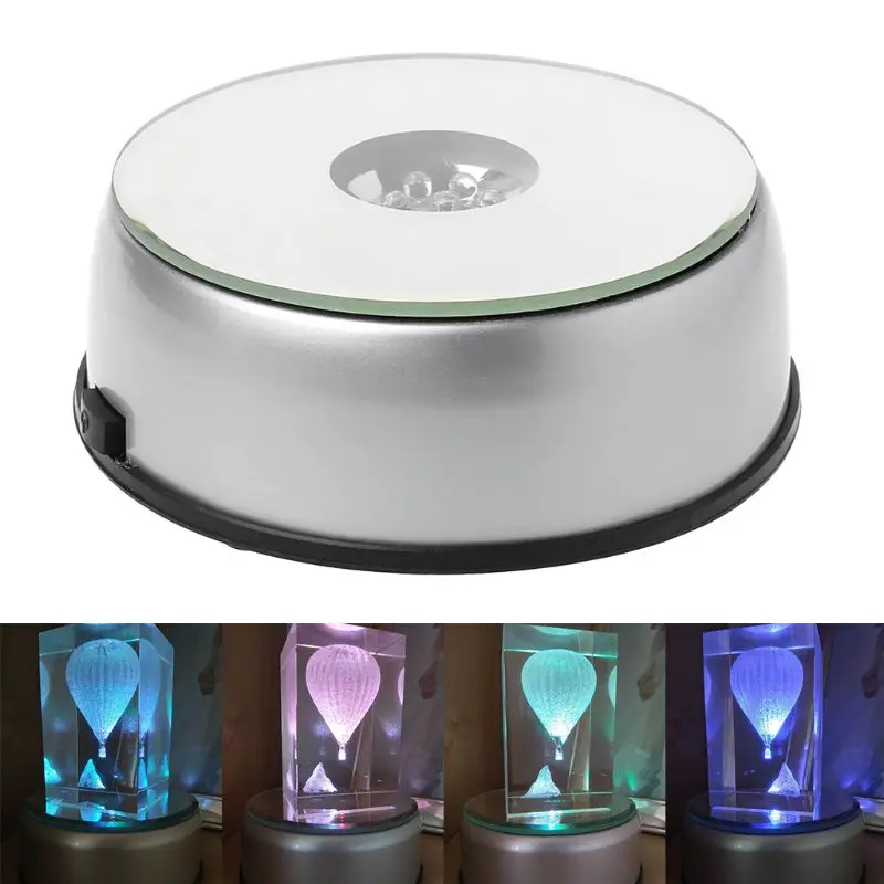 7 СВЕТОДИОДНЫЙ Цветной подсветкой светящаяся обувь Стенд Вращающийся лазер