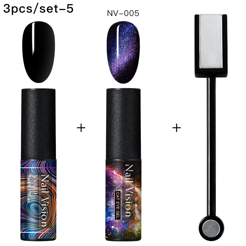 Nail Vision 5 мл Гель-лак для ногтей с эффектом «кошачий глаз» лак Хамелеон для использования с магнитом УФ Гель-лак для ногтей Фиолетовый Синий замочить от УФ светодиодный Гель-лак для ногтей - Цвет: EEZH07367