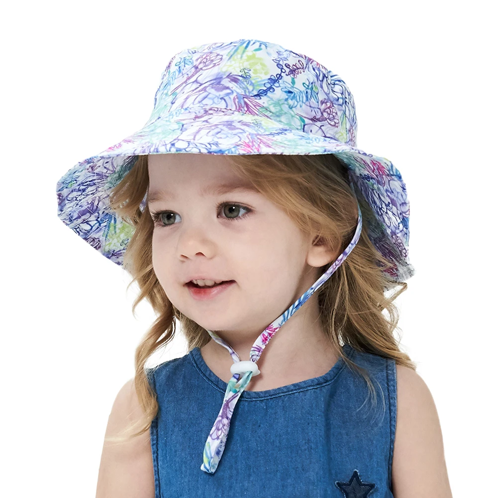 Детская летняя Регулируемая Солнцезащитная шляпа солнцезащитные Панамы с