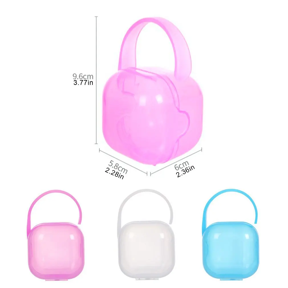 

3 pcs Baby Solid Pacifier Box Soother Container Holder Infant Storage Box Travel Storage Case Safe Holder Pacifier PP Dummy Box