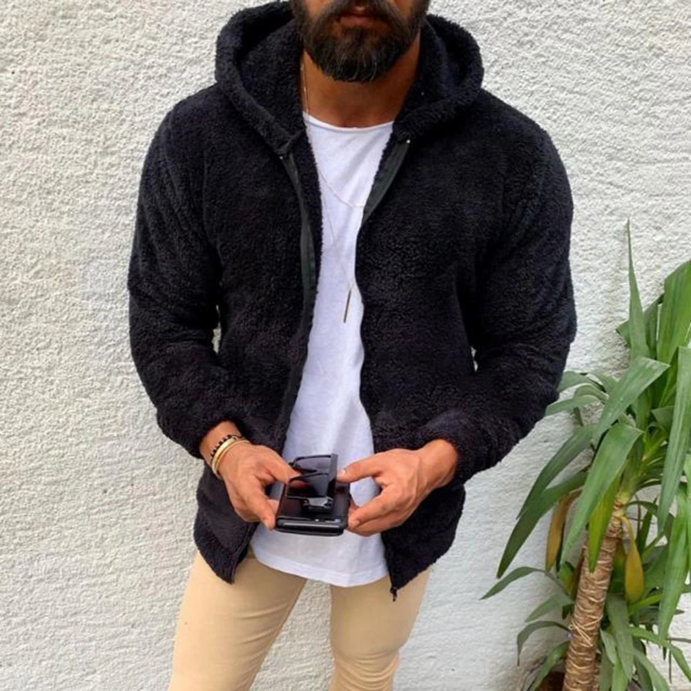 Мужской свитер теплый с капюшоном куртка мужской осенне зимний Повседневный