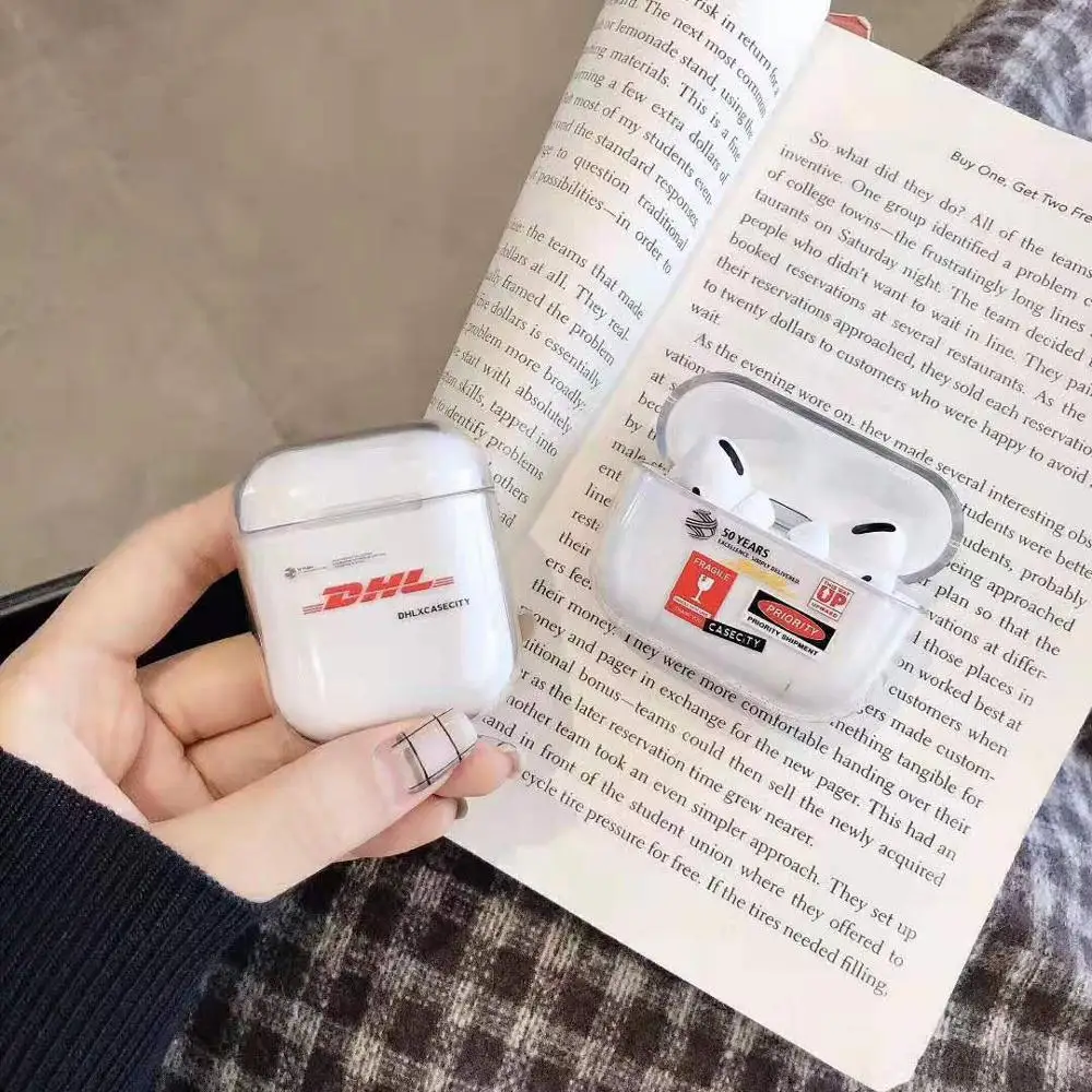 Чехол для беспроводной гарнитуры airpods pro 1 2 дюйма прозрачный жесткий чехол