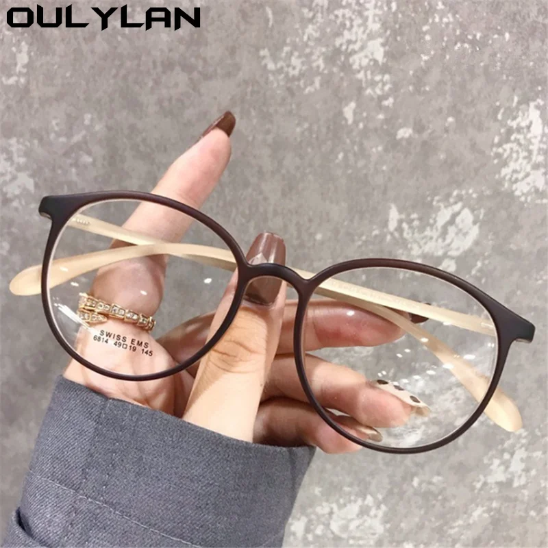 Готовые Очки для близорукости Oulylan очки с оправой очков при женские круглые от 0