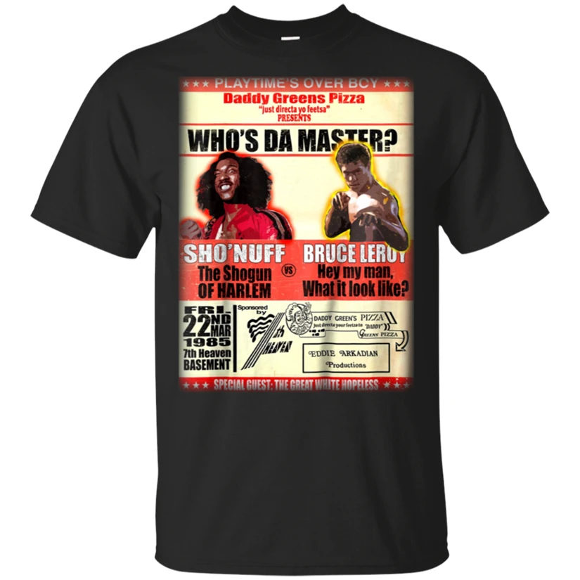 Sho Nuff Брюс Лерой Who��S Da Master футболка черно темно синяя для мужчин женщин