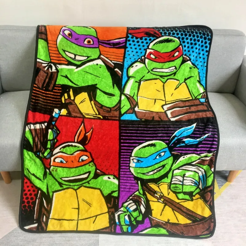 100x140 см супер мягкий теплый Черепашки Ниндзя плюшевое одеяло для детей подарок на день рождения