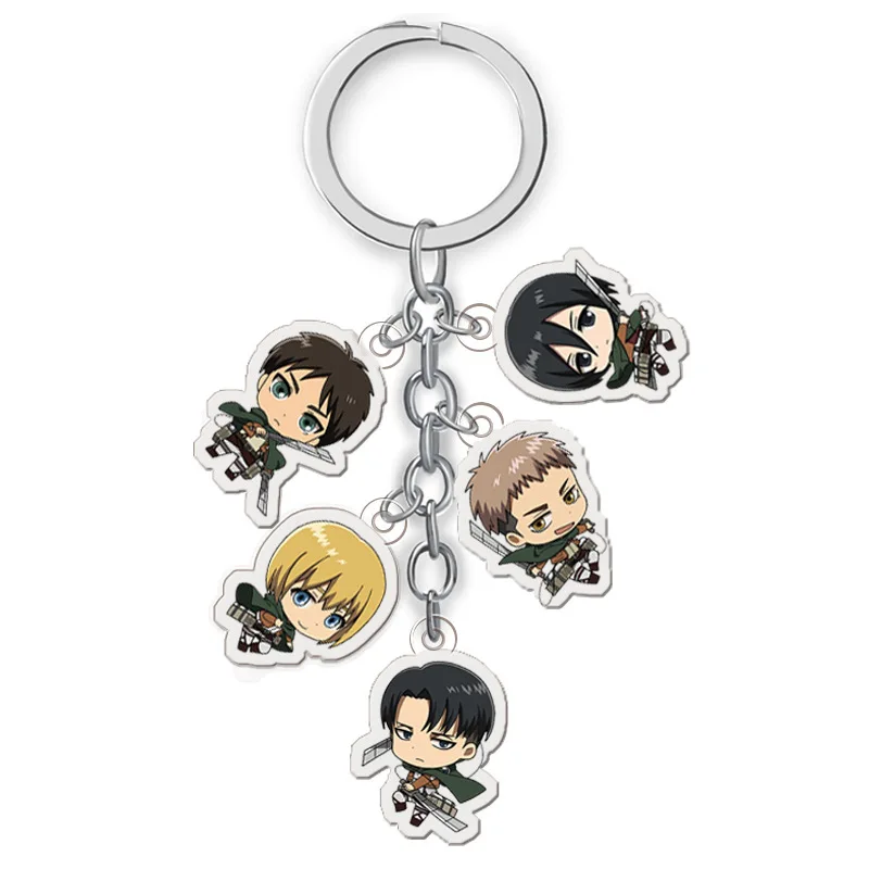 

Anime Keychain Attack On Titan The Acrymed Giant Acrylic In The Animation Is Five Sets Of Pendants