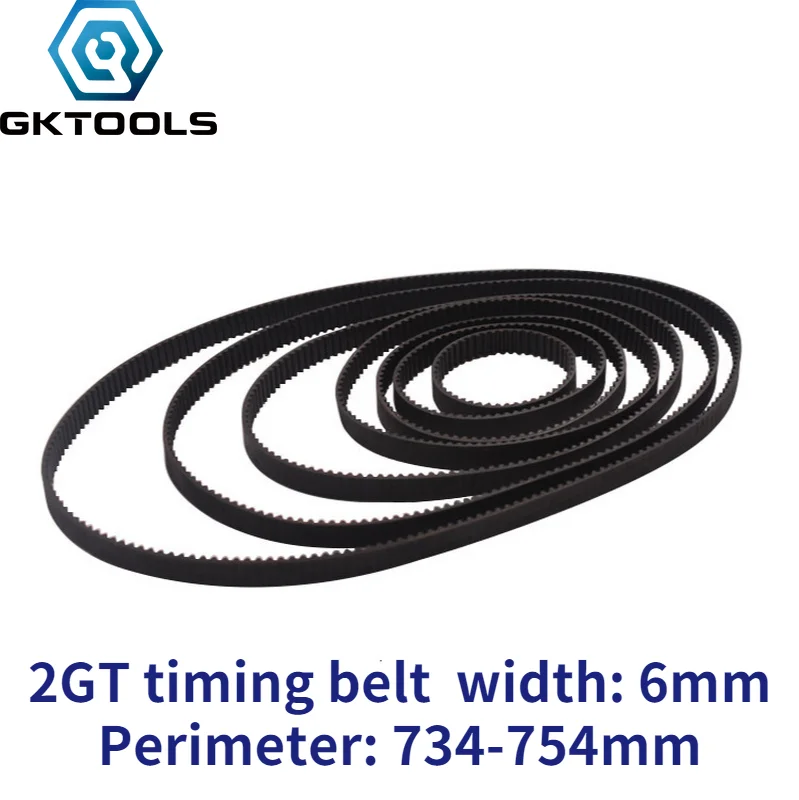 3D Printer Belt GT2 Width 6mm Closed Loop Rubber 2GT Timing 734 736 738 740 742 744 746 748 750 752 754 Length 734mm To 754mm