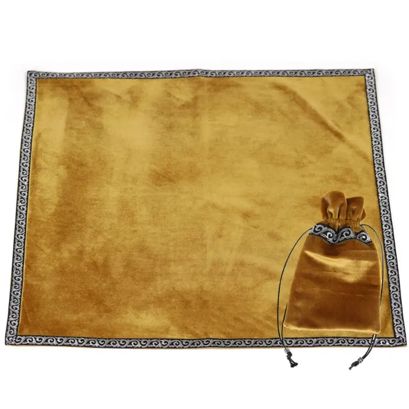 Золотая скатерть Таро С карточным пакетом бархатная ткань Таро|Настольные игры| |