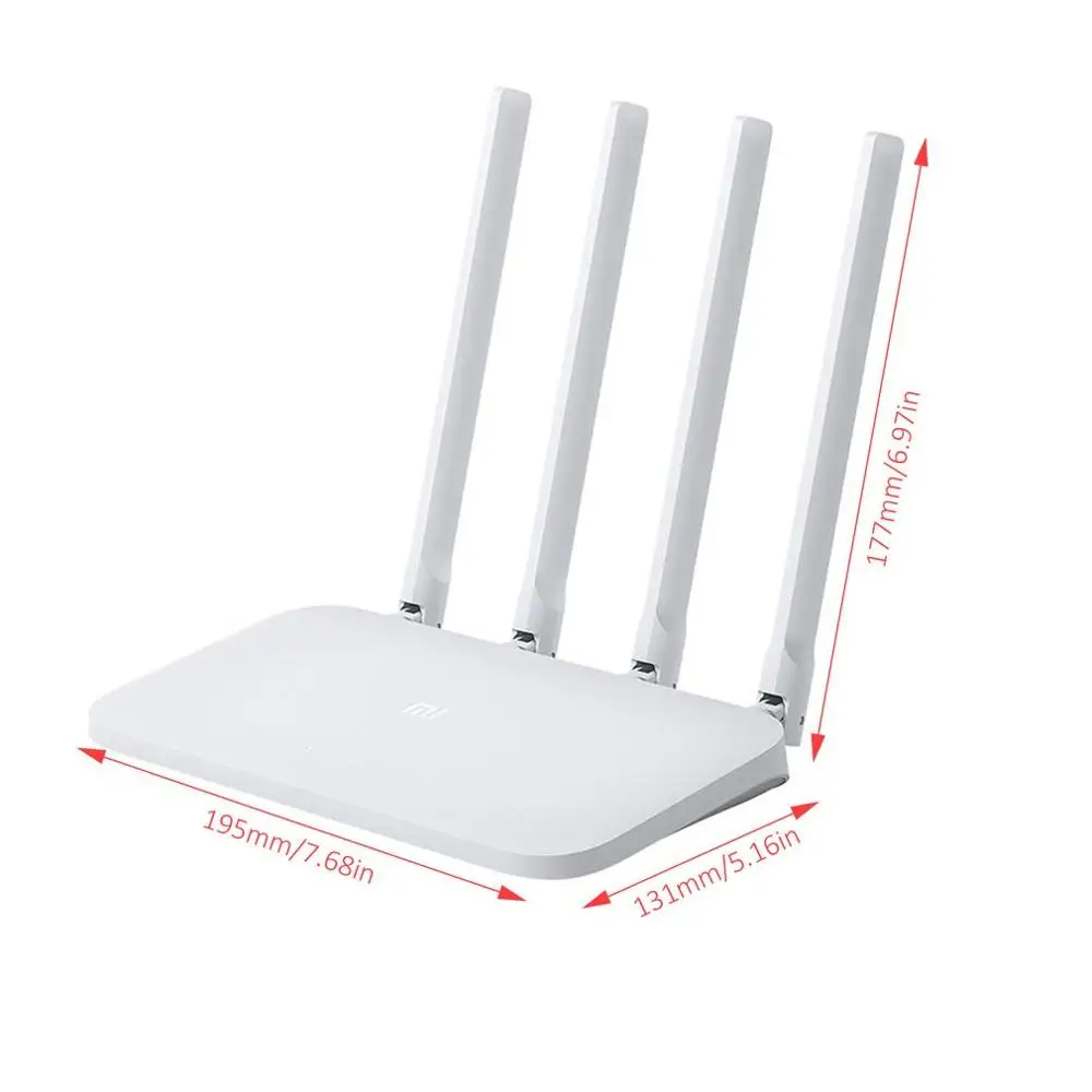 Xiaomi роутер 4C высокоскоростной Wi-Fi 802 11 b/g/n 2 4G 300 Мбит/с 4 антенны Смарт приложение