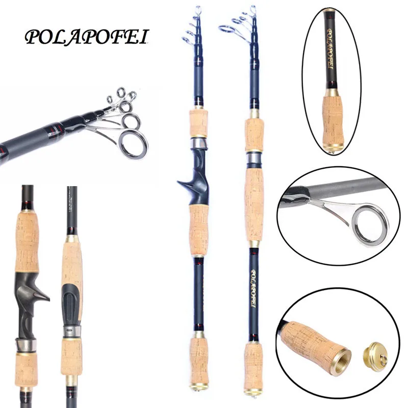 POLAPOFEI 46T карбоновая удочка спиннинг кастинговое удилище мощная приманка MH 10 ~ 20 г