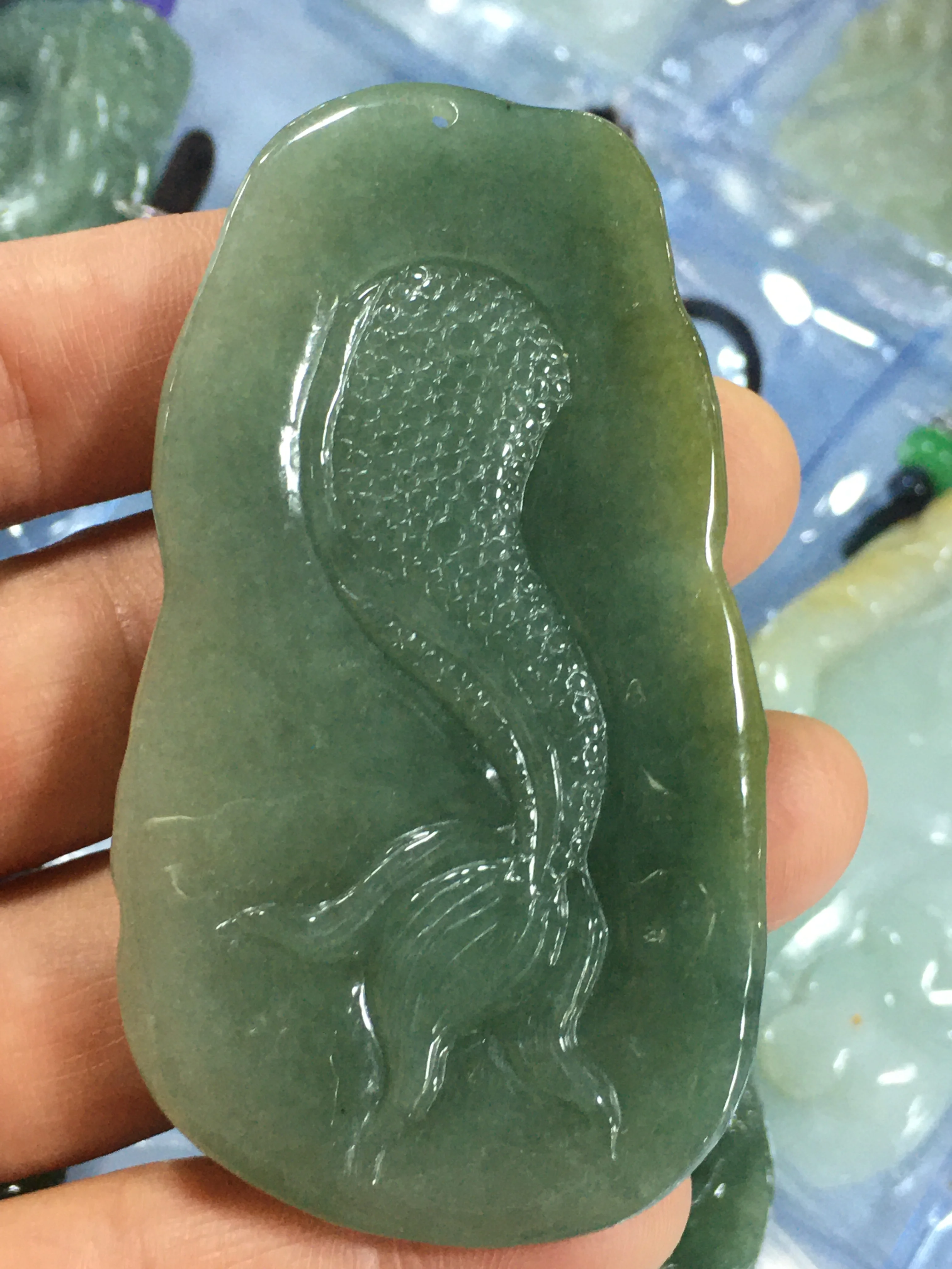 

Natural 7A Myanmar jade A Hand-Carved dragon emperor green jade necklace pendants men women jewelry jade necklaces men