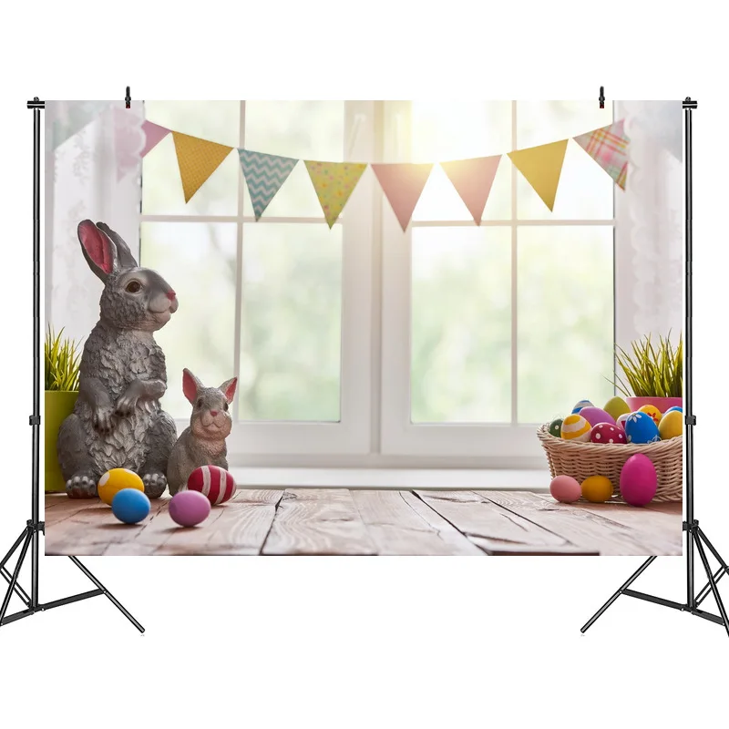 

New Easter Photographic Background Cloth Party Venue Layout Photo Children Photo Digital Background Cross-Border Supply