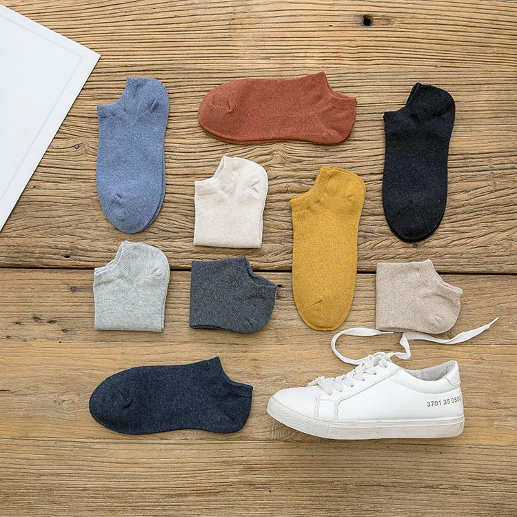 1 пара женские тонкие хлопковые носки однотонные Женские Короткие
