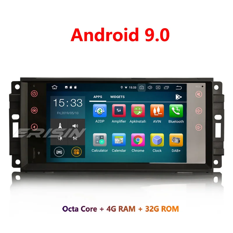 Erisin ES7976J 7 дюймов Android 9 0 Восьмиядерный 4 Гб ОЗУ Автомобильный мультимедийный плеер