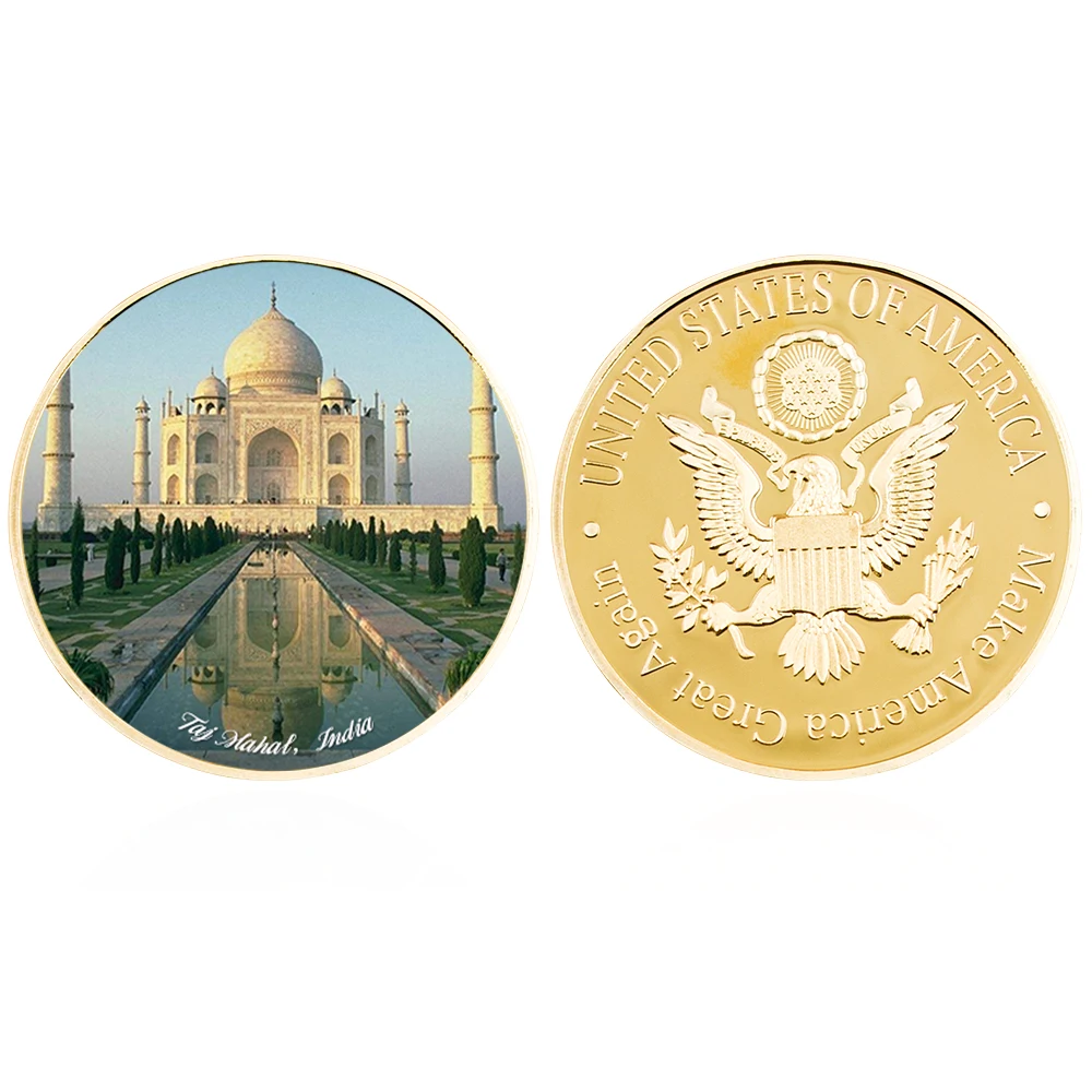 Художественное украшение 7 чудес мира тадж-махал 1 шт. 2021 золотая монета вызов