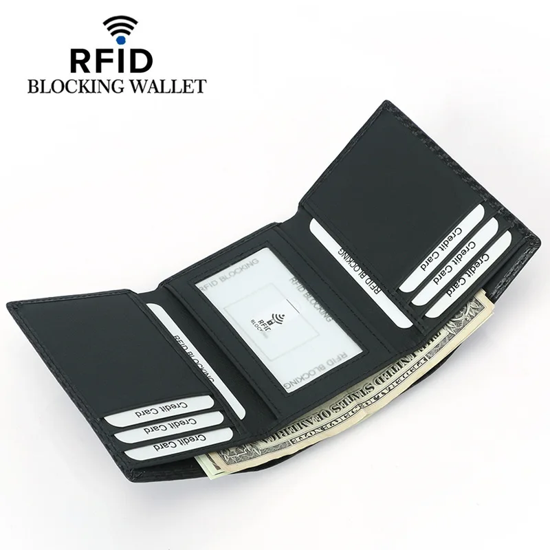 

Новые трехскладные кошельки с технологией RFID из углеродного волокна тонкий чехол для водительского удостоверения держатель Бумажник для к...