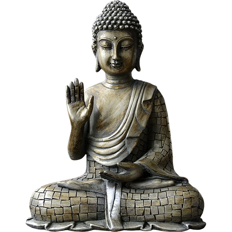 

statue Figurines Chinese Buddha statue for garden resin Large Buddha head sandstone statue decor Buddha decoration